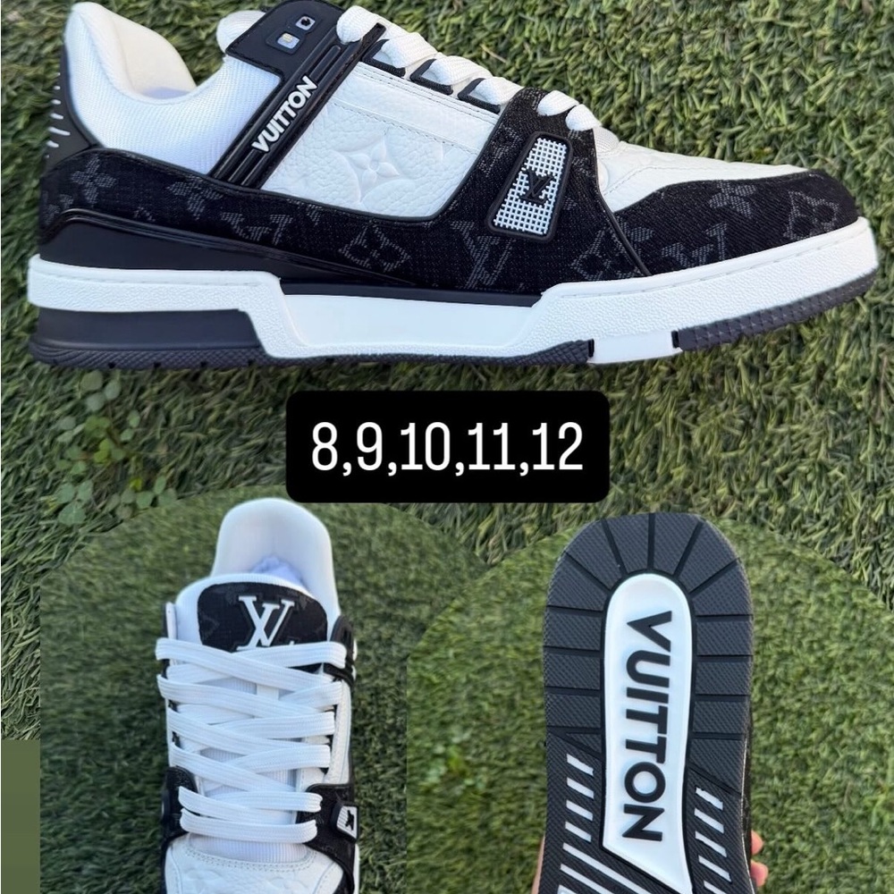Louis Vuitton Monogram Black and White Sneakers